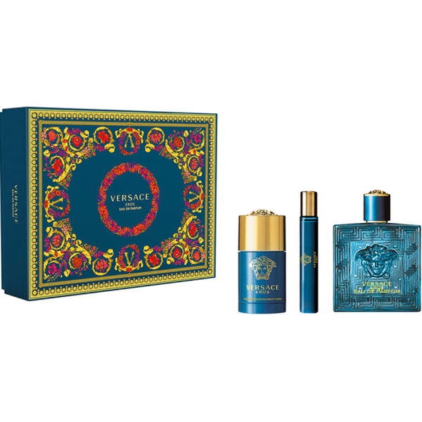 Set Versace Eros For Men 3pc. Edp 3.4oz Spray