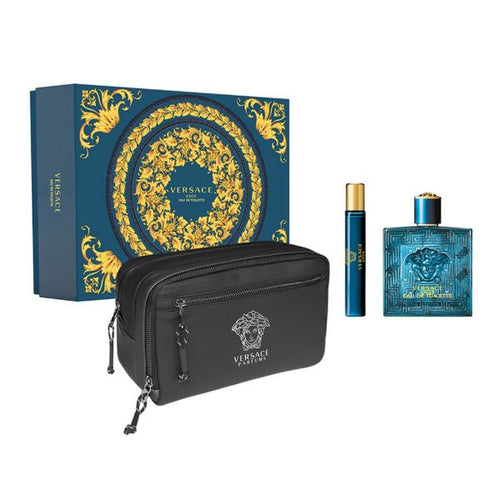 Set Versace Eros For Men 3pc. Edt 3.4oz Spray