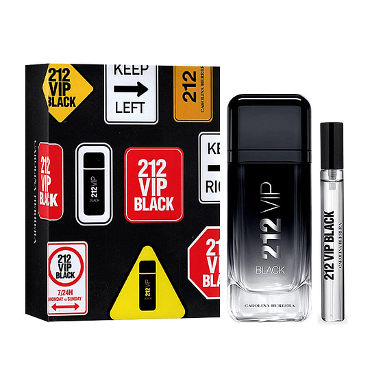 Set 212 VIP Black For Men 2pc. Edp 3.4oz Spray