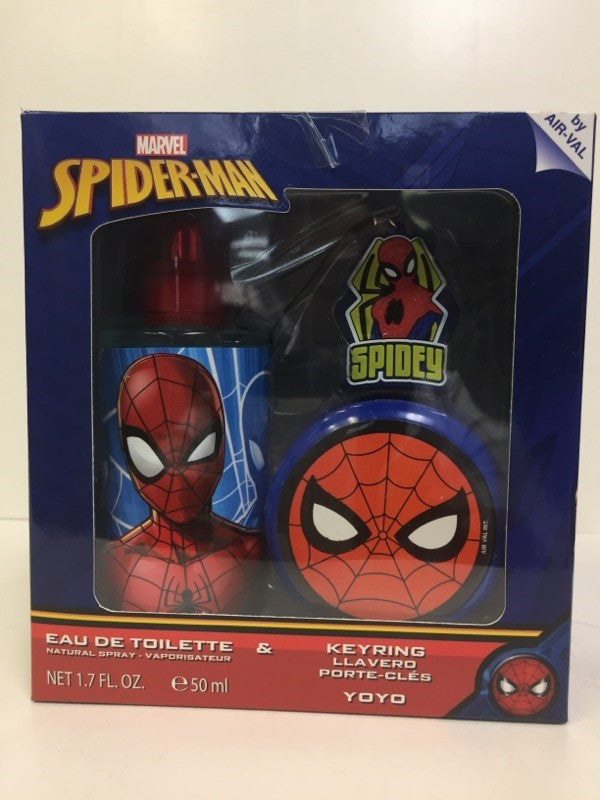 Marvel Spider Man Kids 1.7oz EDT Spray, Key Ring, Yoyo 3 Pc Gift Set