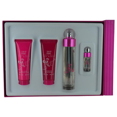 Set 360 Pink For Women 4 pc Edp 3.4 oz Spray