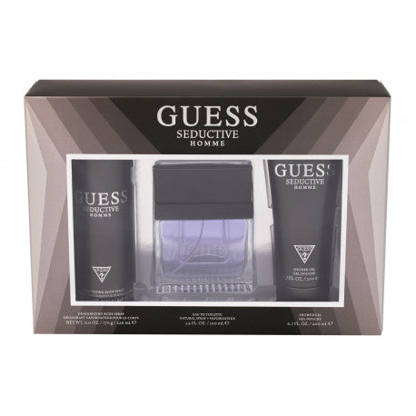 Set Guess Seductive Homme 3pc. Edt 3.4oz Spray