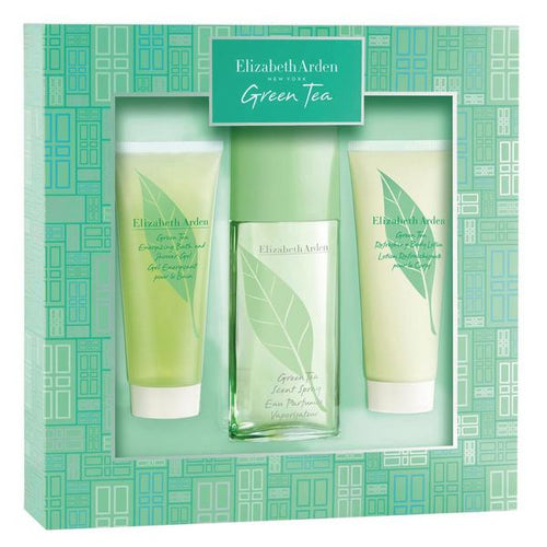 Set Green Tea 3pc. Edt 3.3oz Spray + 3.3oz Body Lotion + 3.3oz Shower Gel