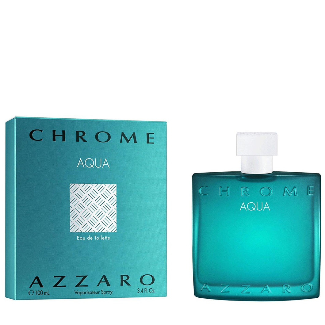 Azzaro Chrome Aqua For Men Edt 3.4oz Spray