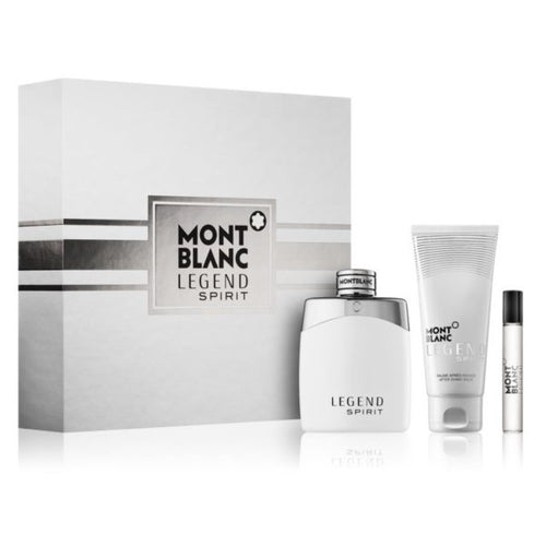 Set Mont Blanc Legend Spirit For Men 3pc. Edt 3.3oz Spray