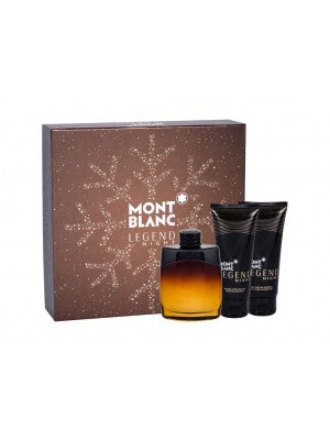 Set Mont Blanc Legend Night For Men 3pc. Edp 3.3oz Spray
