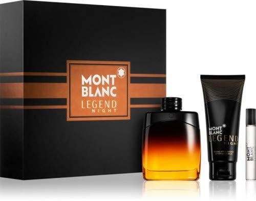 Set Mont Blanc Legend Night For Men 3pc. Edp 3.3oz Spray