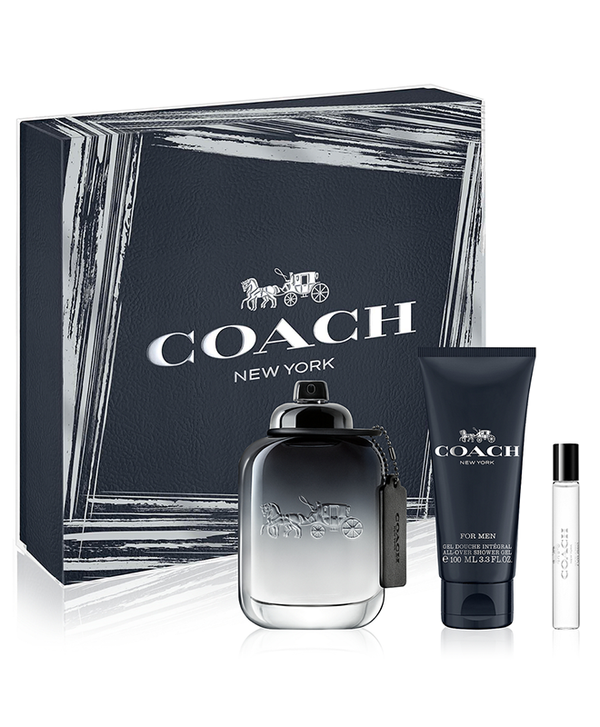 Set Coach For Men 3pc. Edt 3.3oz Spray + 3.3oz Shower Gel + 0.25oz Mini Spray