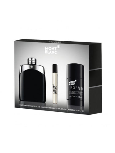 Set Mont Blanc Legend For Men 3pc. Edt 3.3oz Spray