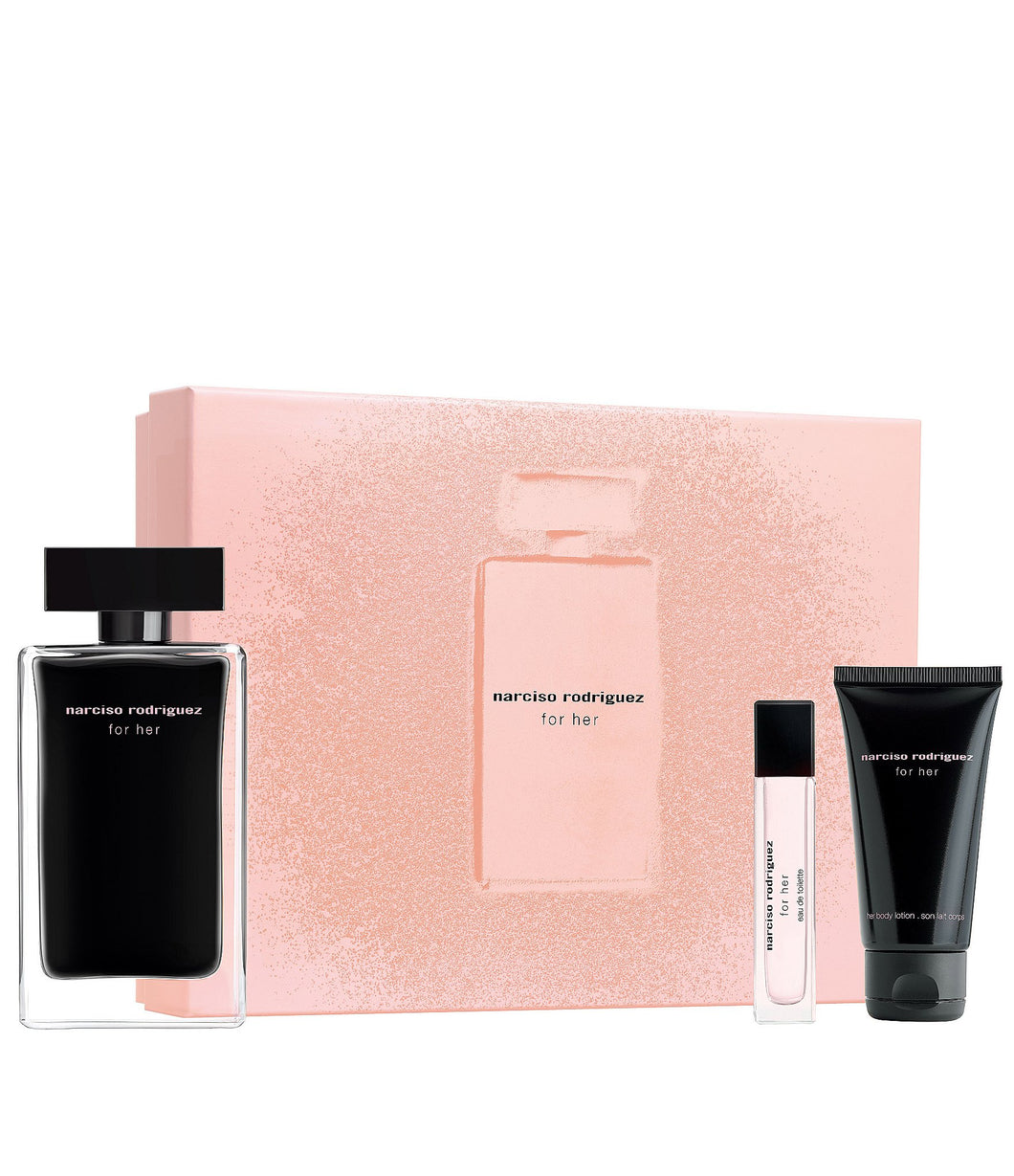 Set Narciso Rodriguez For Her 3pc. Edt 3.3oz Spray