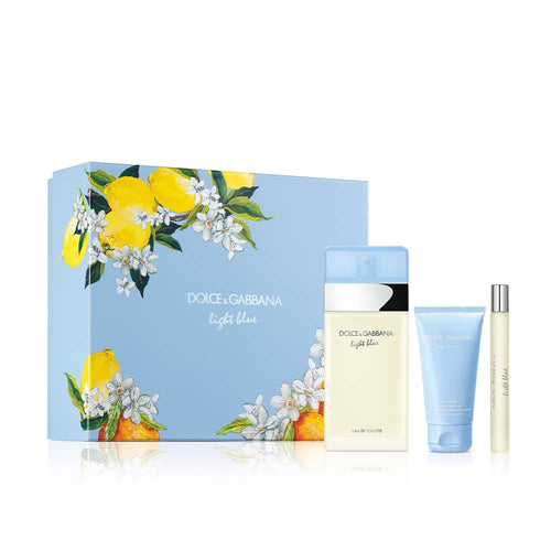 Set D&G Light Blue For Women 3pc. Edt 3.3oz Spray