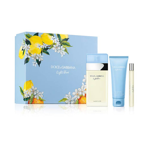 Set D&G Light Blue For Women 3pc. Edt 3.3oz Spray
