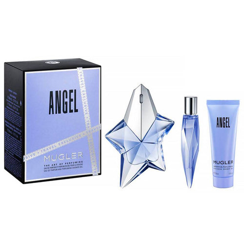 Set Angel For Women 3pc. Edp 1.7oz Spray Refillable + 0.3 Purse Spray + 1.7oz Shower Gel