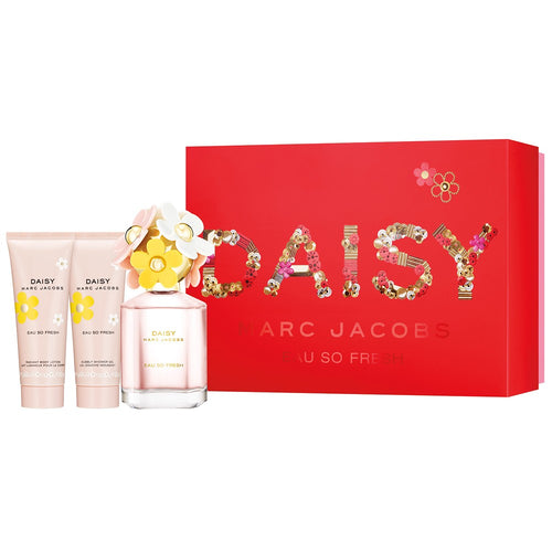 Set Daisy Eau So Fresh 3pc. Edt 2.5oz Spray + 2.5oz Body Lotion + 2.5oz Shower Gel