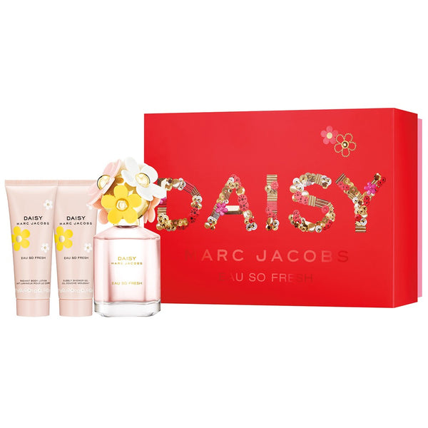 Set Daisy Eau So Fresh 3pc. Edt 2.5oz Spray + 2.5oz Body Lotion + 2.5oz Shower Gel