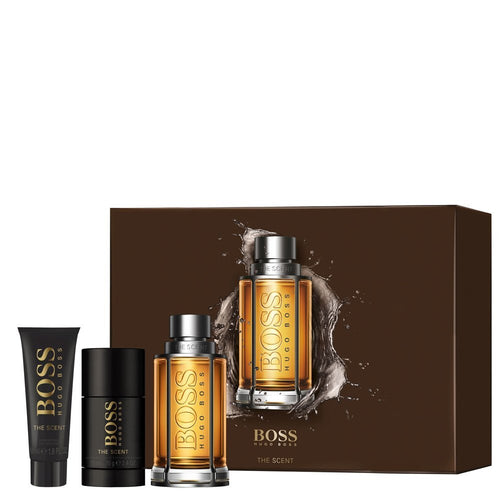 Set Boss The Scent For Men 3pc. Edt 3.3oz Spray + 2.4oz Deodorant Stick + 1.6oz Shower gel