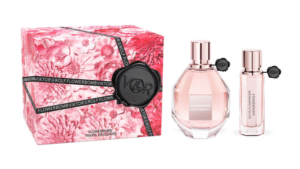 Set Flowerbomb 2pc. Edp 3.4oz Spray + 0.68oz Travel Spray