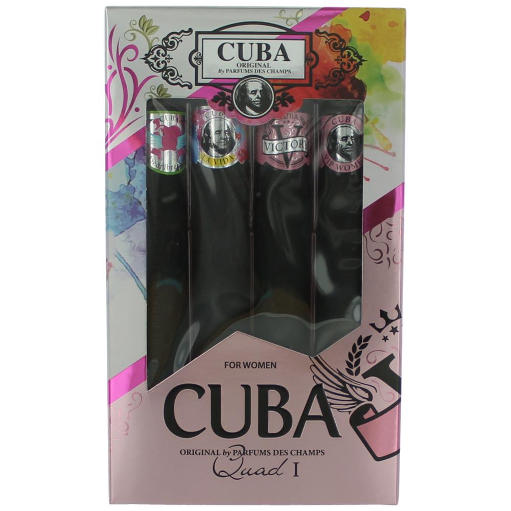 Set Cuba Quad For Women 4 x 1.17oz Spray