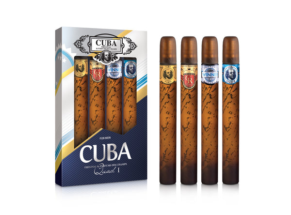 Set Cuba Quad For Men 4 x 1.17oz Spray