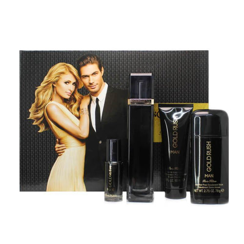 Set Gold Rush Man 4pc. Edt 3.4oz Spray