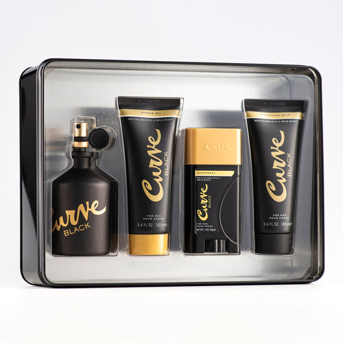Set Curve Black For Men 4pc. Edc 4.2oz Spray