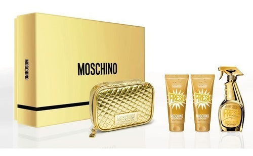 Set Moschino Fresh Couture Gold 4pc. Edp 3.4oz Spray