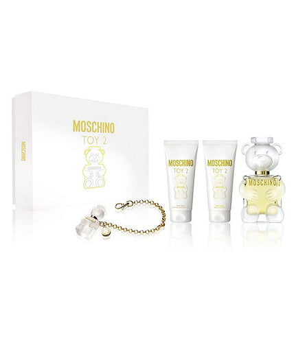 Set Moschino Toy 2 For Women Edp 3.4oz Spray + 3.4oz Body Lotion + 3.4oz Shower Gel + Deluxe Toy
