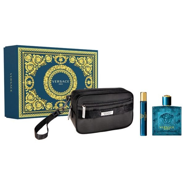 Set Versace Eros For Men 3pc. Edt 3.4oz Spray