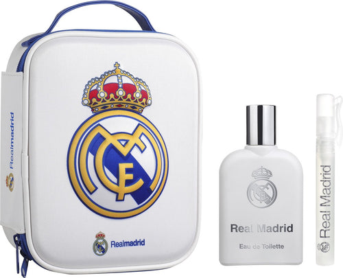 Kids Real Madrid Toiletry Bag Edt 3.4oz Spray + 0.34oz Pen