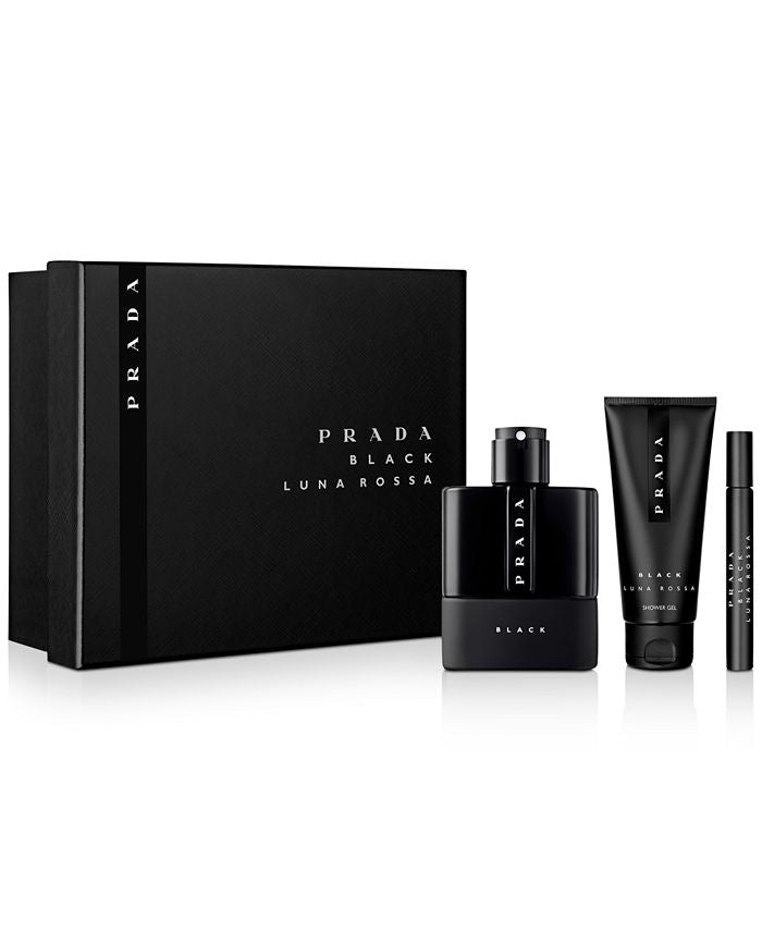 Set Prada Luna Rossa Black 3pc. Edp 3.4oz Spray