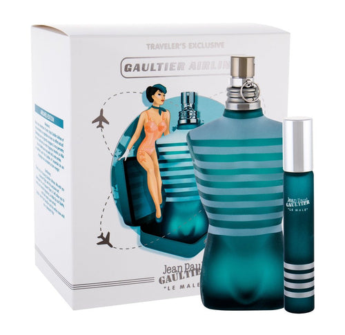 Jean Paul Gaultier Le Male Gaultier Airlines For Men 2 Piece Set (4.2 Ounce  Eau De Toilette Spray+ 20ml Trave Spray)