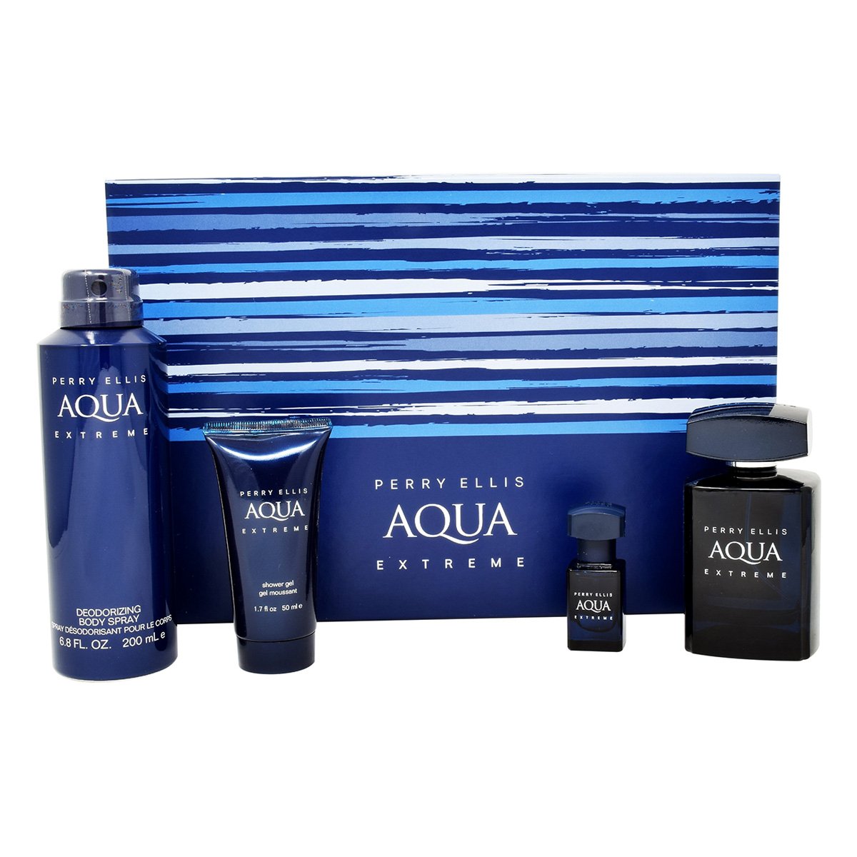 Set Perry Ellis Aqua Extreme 4pc. Edt 3.4 Spray