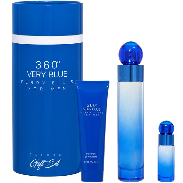 Set 360 Very Blue For Men 3pc. Edt 3.4oz Spray