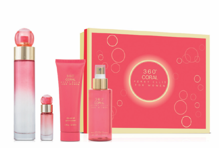 Set 360 Coral 4pc. Edp 3.4oz Spray + 4oz Body Mist Spray