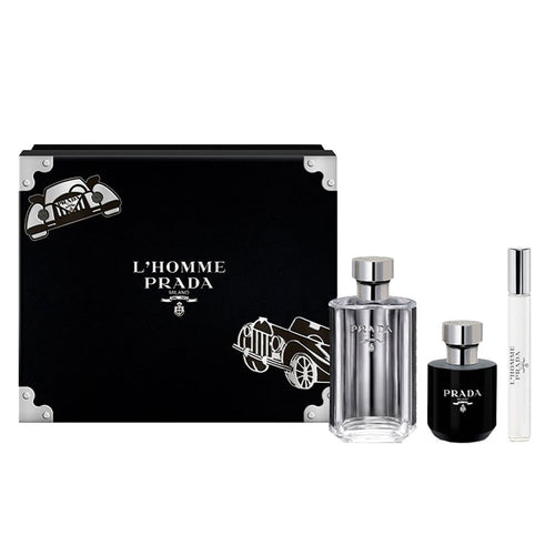 Set Prada L'Homme 3pc. Edt 3.4oz Spray