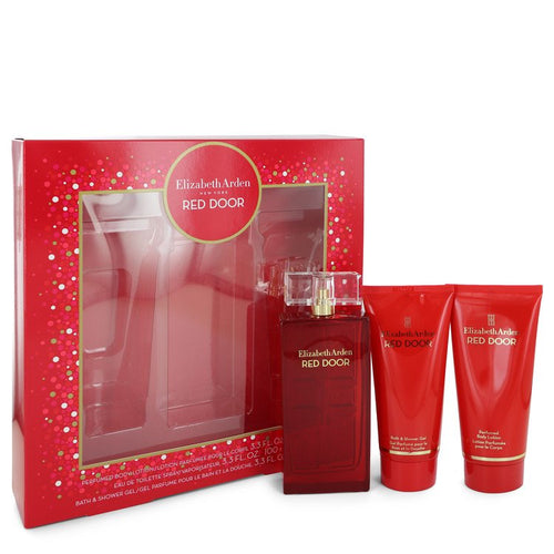 Set Red Door 3pc Edt 3.3 oz Spray + Body Lotion 3.3 oz + Shower Gel 3.3 oz